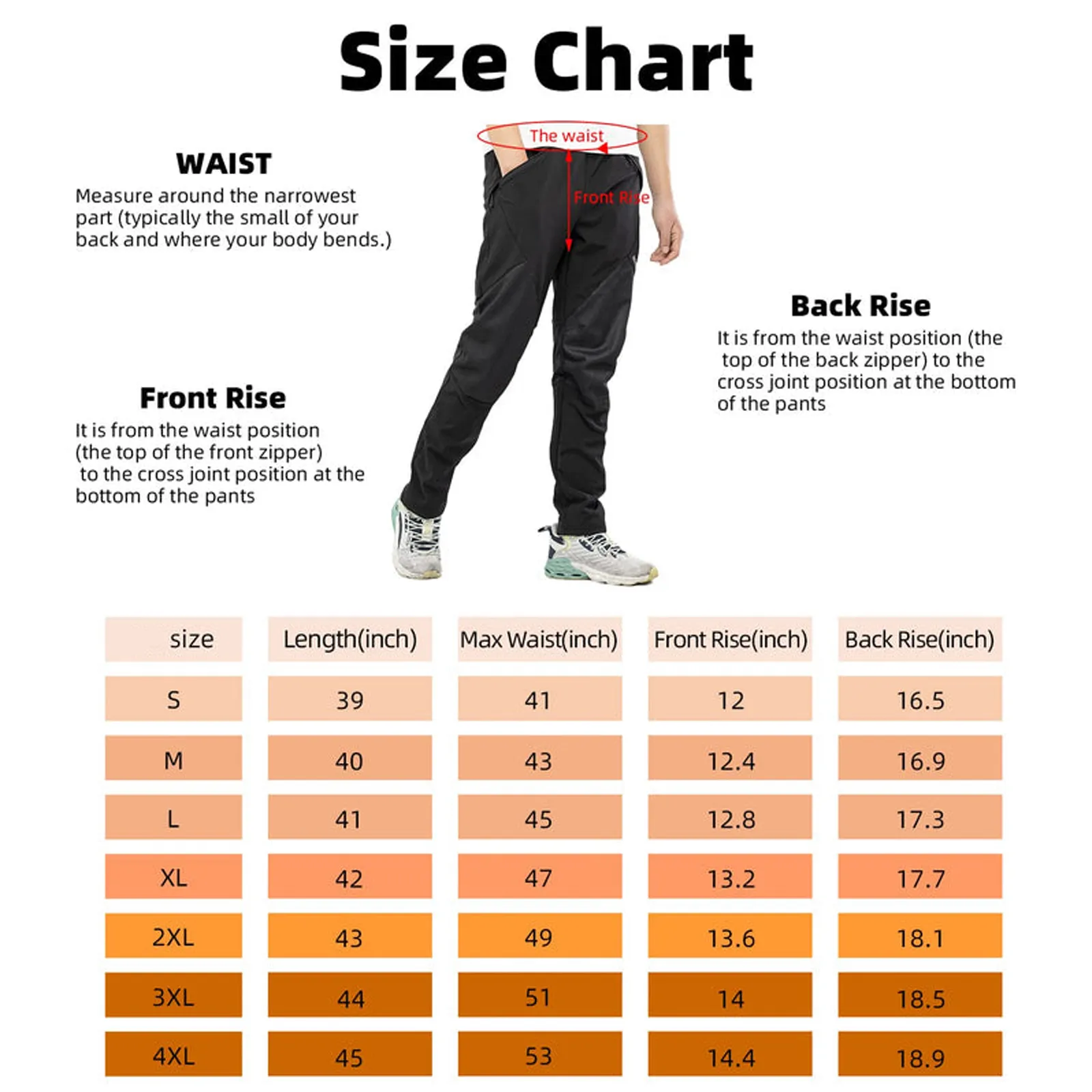 Winter Men's Thermal Cycling Trousers Windproof Fleece-Lined YPK030 - Image 5