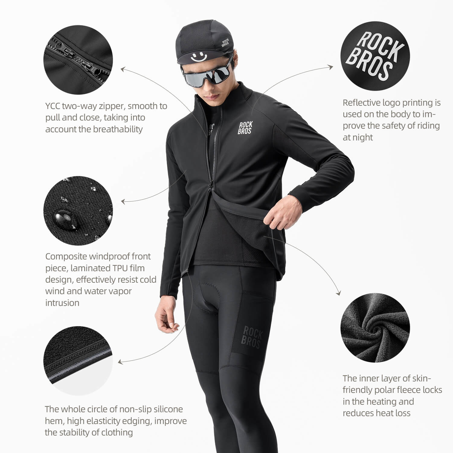 Winter Thermal Windproof Cycling Jersey - Image 4