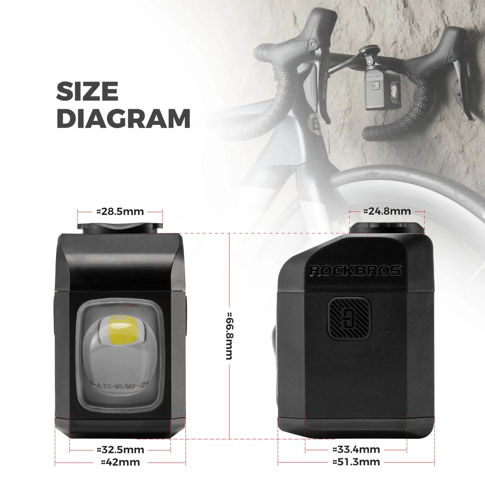 Wireless Remote Bike Headlight with Digital Display M8 - Image 15