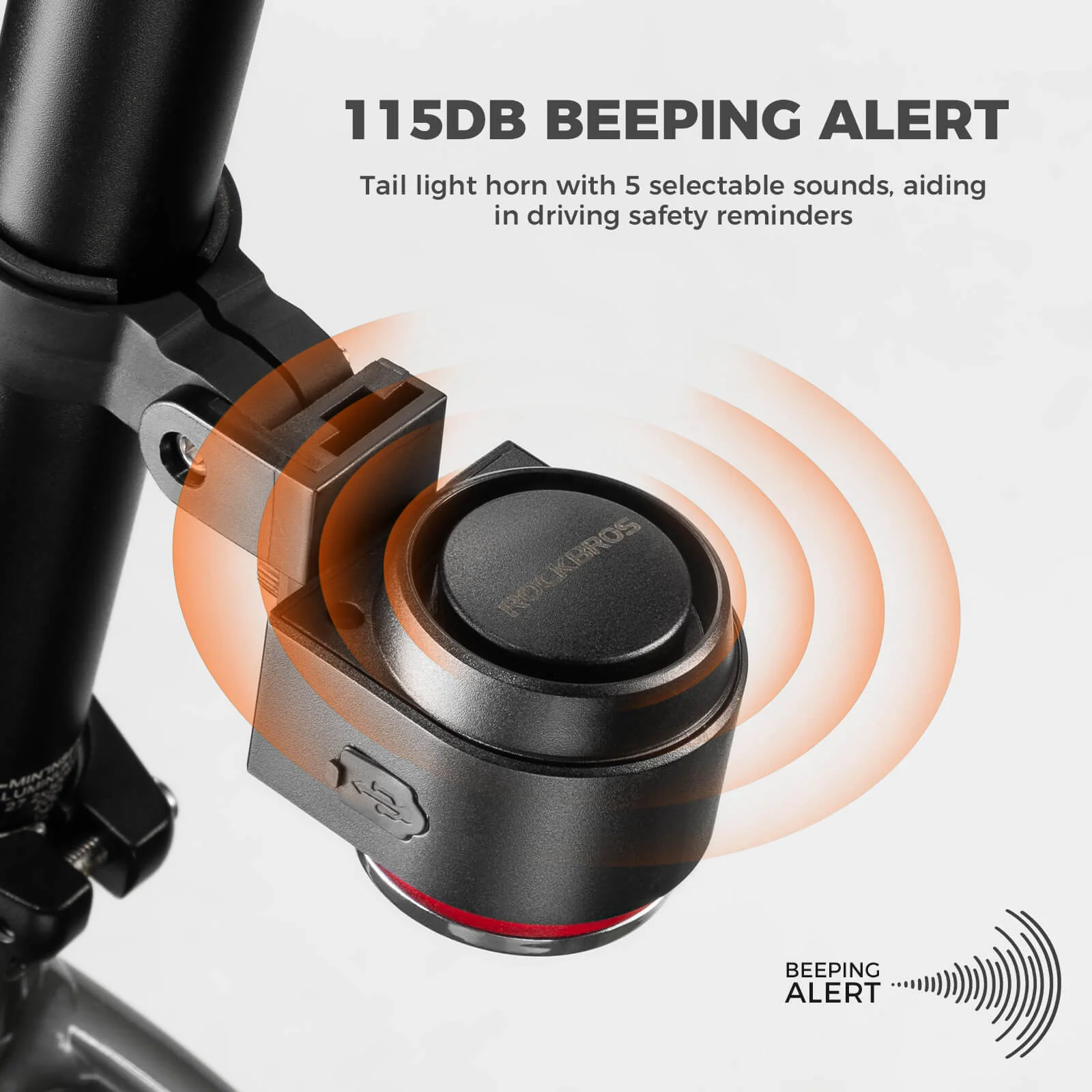 Wireless Remote Bike Tail Light Intelligent Brake Sensing A8Pro - Image 3