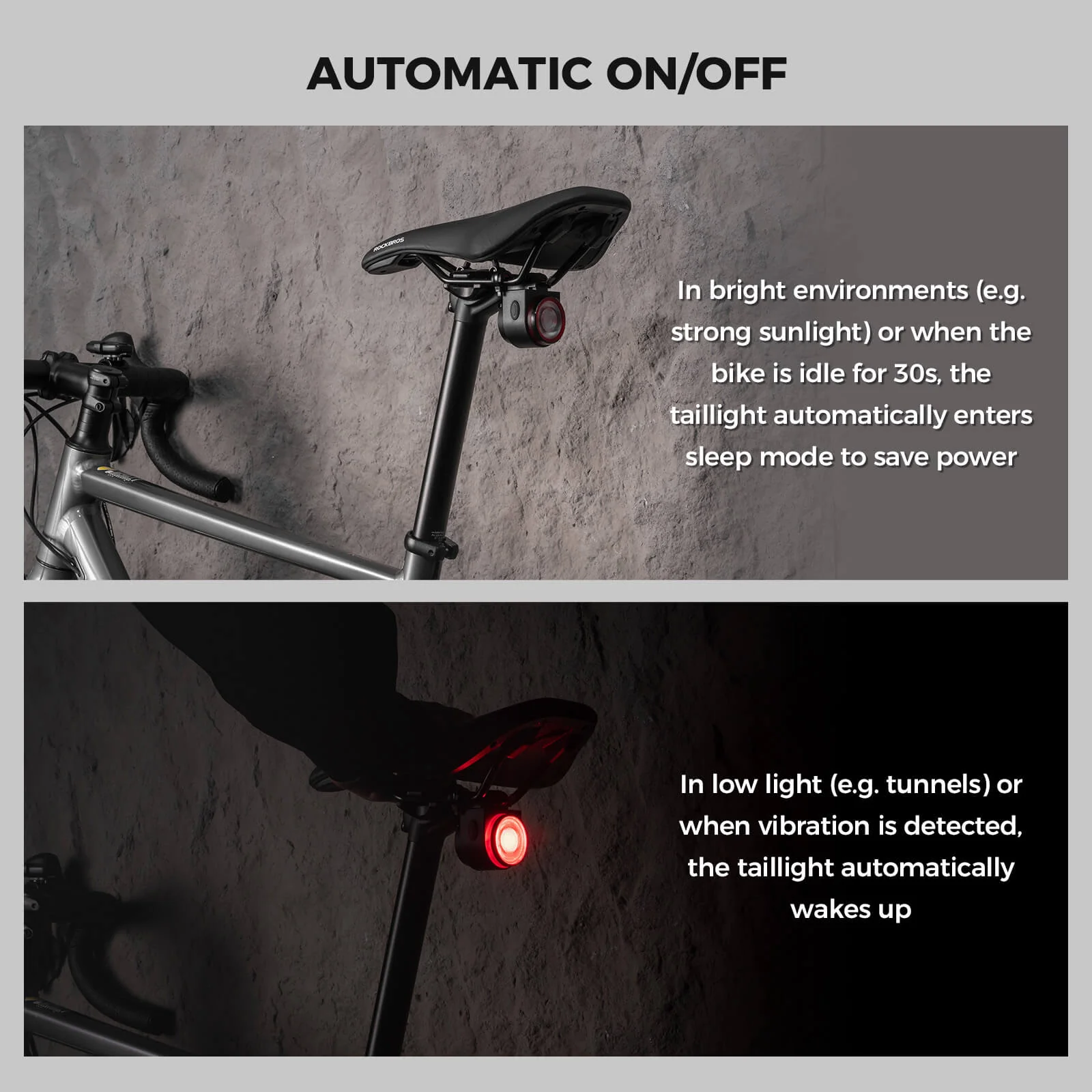 Wireless Remote Bike Tail Light Intelligent Brake Sensing A8Pro - Image 9