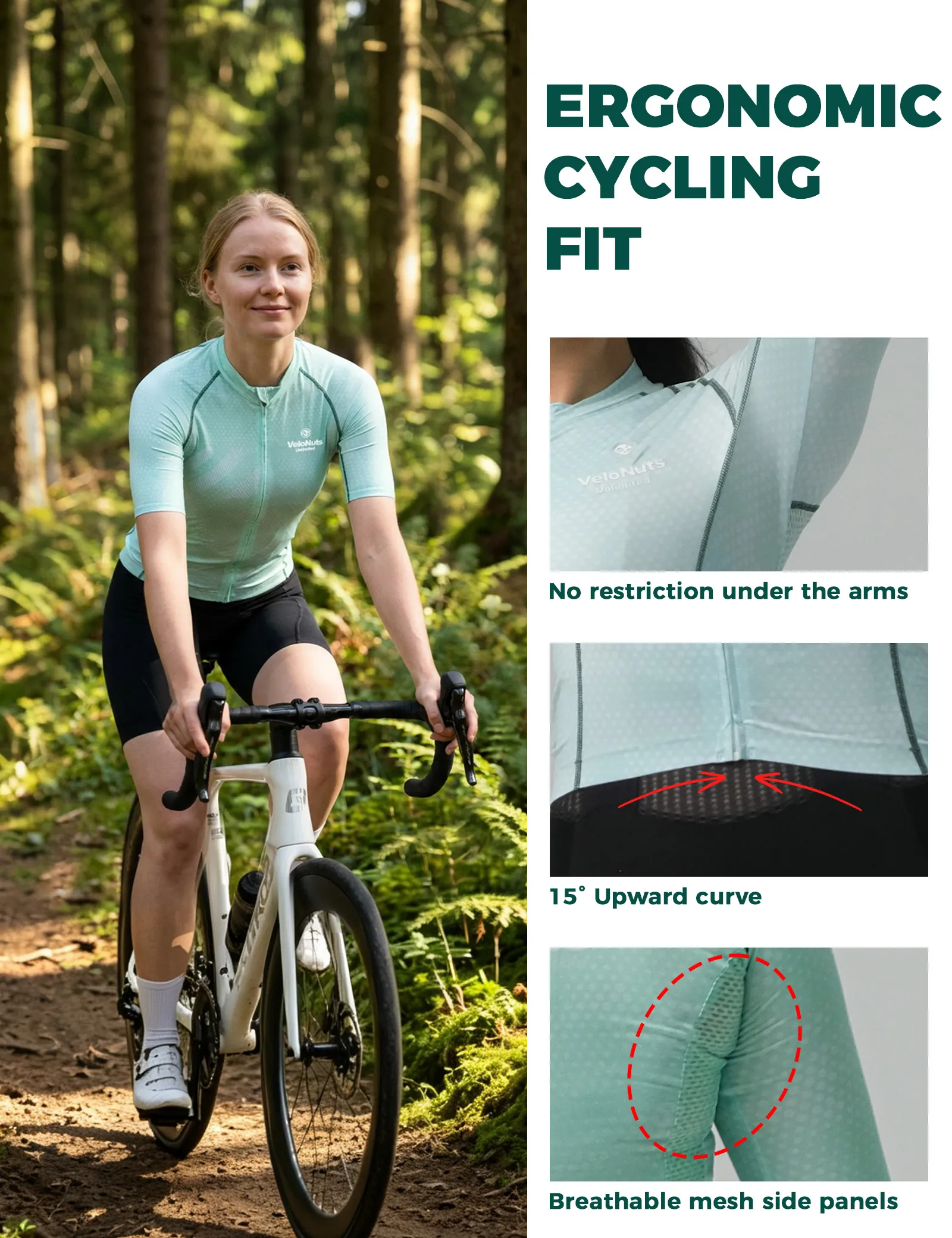 Women's Short Sleeve Cycling Jersey Iguana - Image 13
